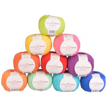 Infinity Hearts Rose 8/4 Garnpaket 07 Starka färger - 10 st