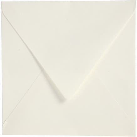Kuvert, stl. 16x16 cm, 120 g, 50 st., råvit
