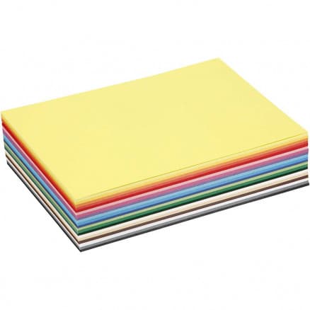 Creativ Kartong, A5, ark 148x210 mm, 180 g, mixade färger, 300 mix. ark/ 1 förp.