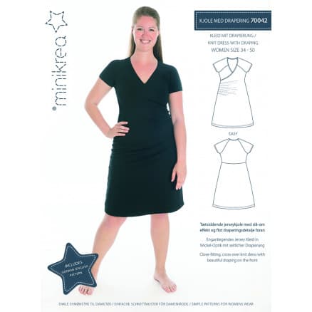MiniKrea Snittm�nster 70042 Kl�nning med drapering Storlek 34-50