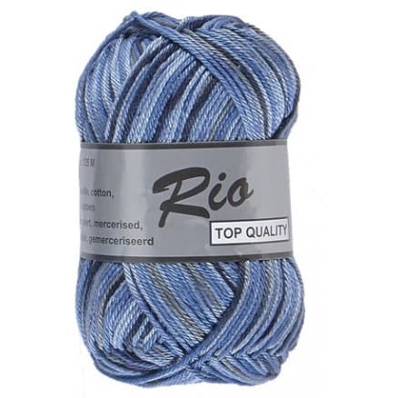 Lammy Rio Garn Print 624 Svart/Blå/Lila 50 gram