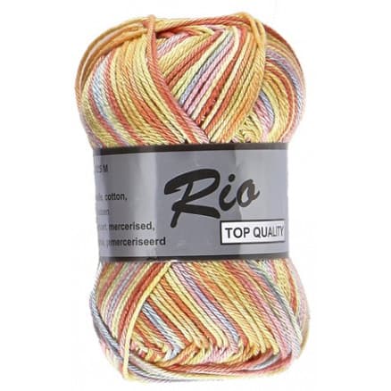 Lammy Rio Garn Print 634 Gul/Orange/Rosa 50 gram