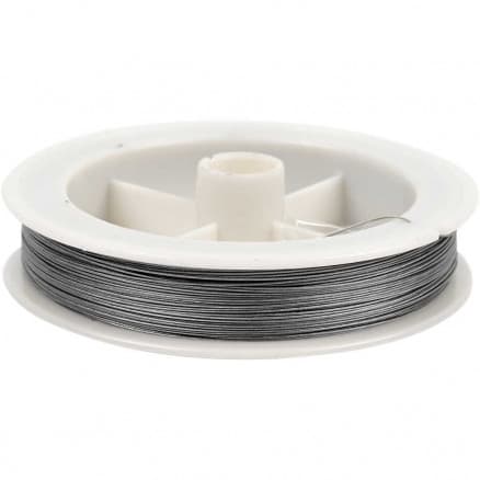 Smyckeswire, tjocklek 0,38 mm, 100 m, silver
