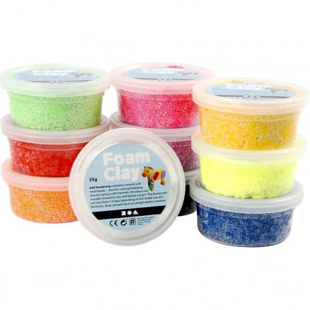 Foam Clay , Ass. färger, basic, 10x35g