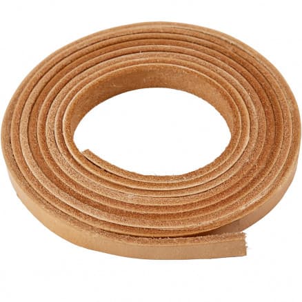 Läderrem, B: 10 mm, tjocklek 3 mm, 2 m, natur