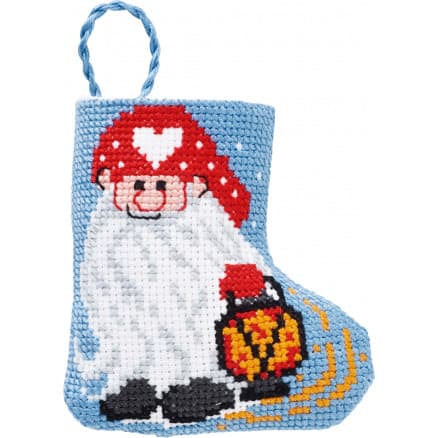 Â Permin Broderikit Julstrumpa Nisse 7x8cm