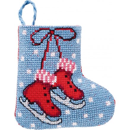 Â Permin Broderikit Julstrumpa Skridskor 7x8cm