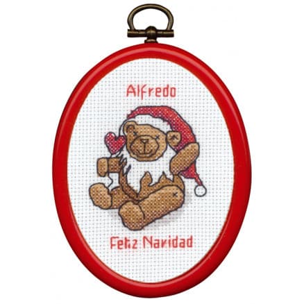 Â Permin Broderikit Nisse-björn med Ram 7x9cm