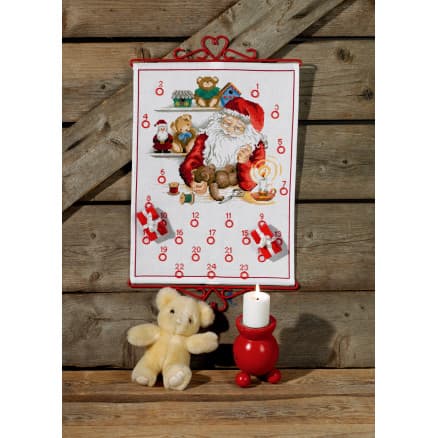 Permin Broderikit Julkalender Tomtens verkstad v�rksted