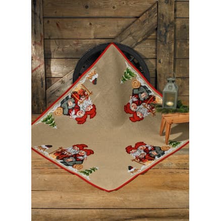 Â Permin Broderikit Julfilt Tomtemor och Tomtefar 123x123cm