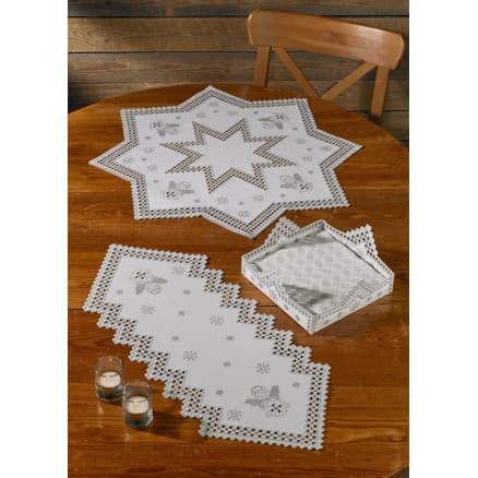 Â Permin Broderikit Vinter Hardanger 21x21cm