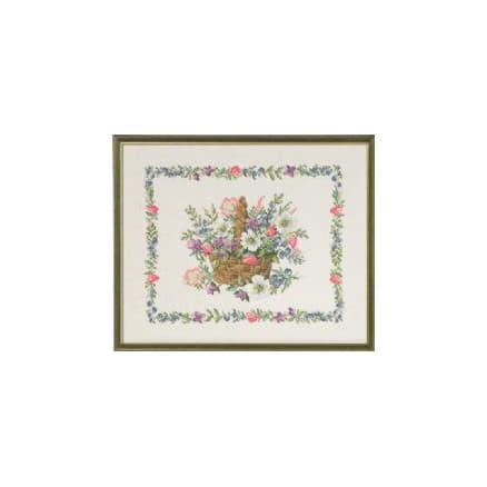 Â Permin Broderikit Blomsterkorg 49x40cm