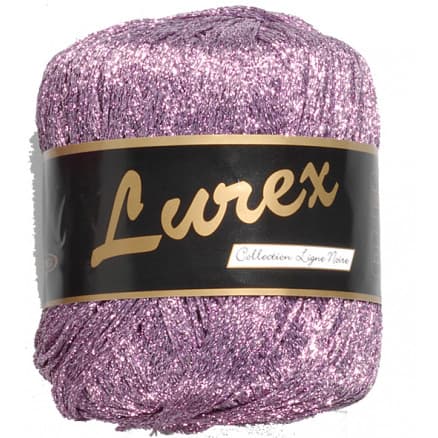 Lammy Lurex Garn 12 Ljuslila
