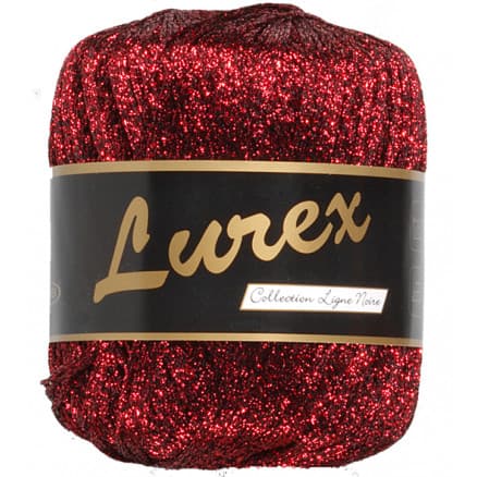 Lammy Lurex Garn 13 Röd