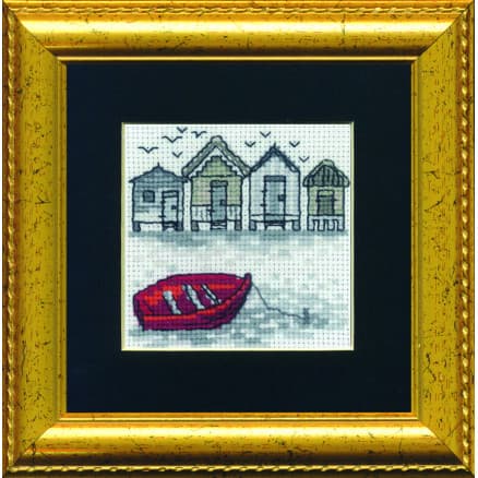 Permin Broderikit Roddbåt 11x11cm