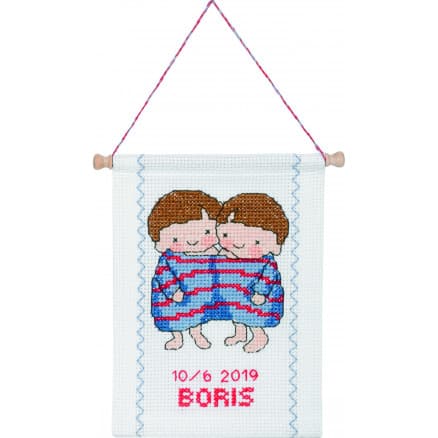 Permin Broderikit Stjärntecken Tvilling 18x25cm