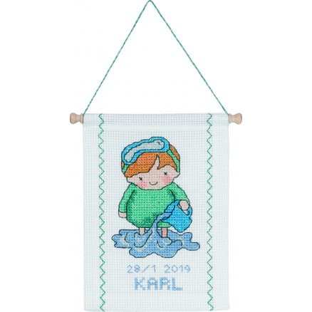 Permin Broderikit Stjärntecken Vattuman 18x25cm