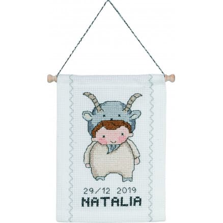 Permin Broderikit Stjärntecken Stenbock 18x25cm