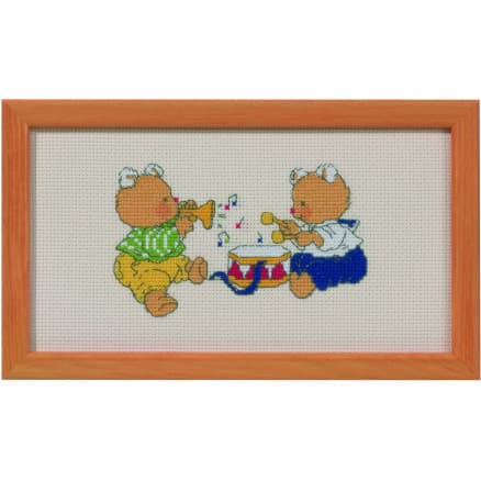 Permin Broderikit Bild Bobbi/Musikanter 11x21cm