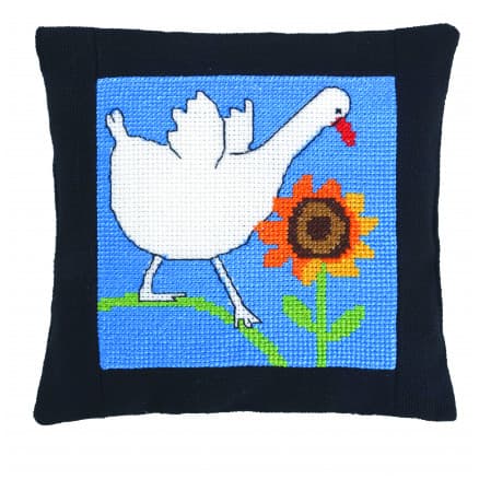 Permin Broderikit Kudde Gås 14x14cm