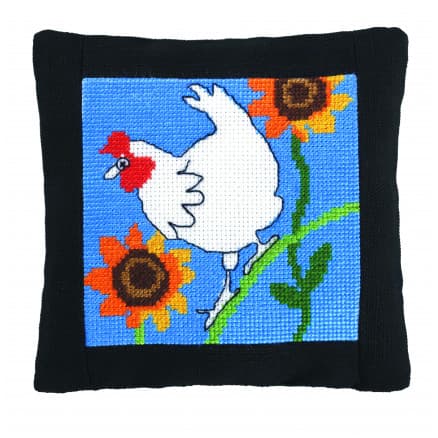Permin Broderikit Kudde Höna 14x14cm