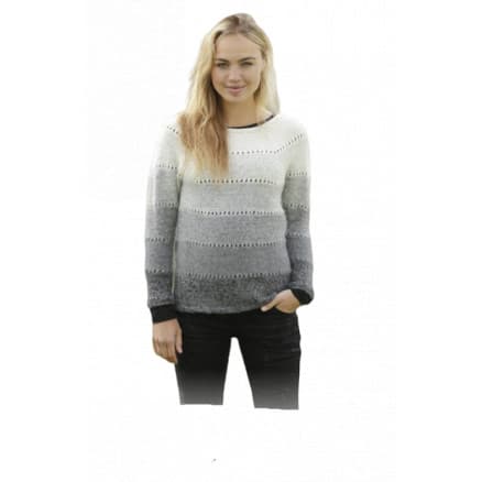 Â Shades of Grey by DROPS Design - Blus stickmönster str. S - XXXL