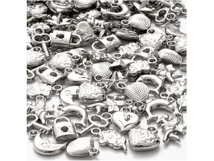 Silverberlocker, strl. 15-20 mm, hålstrl. 3 mm, 80g, ca. 178 st