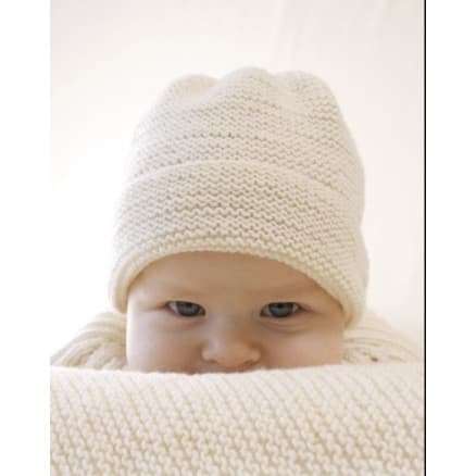 Peek-a-boo by DROPS Design - Baby Mössa Stick-mönster strl. Prematur - 3/4 år
