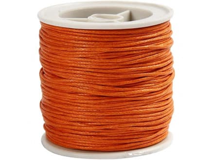 Makramégarn / Knytsnöre Vaxat Orange 1 mm 40 m