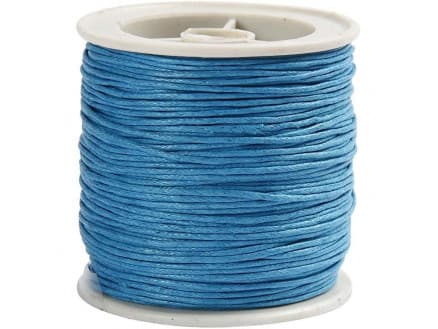 Makramégarn / Knytsnöre Vaxat Turkos 1 mm 40 m