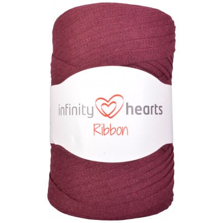 Â Infinity Hearts Ribbon Trikågarn 30 Bordeaux