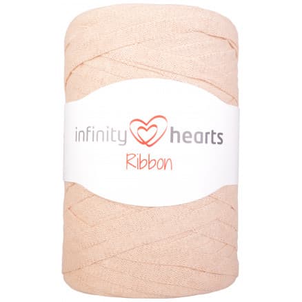 Â Infinity Hearts Ribbon Trikågarn 08 Beige