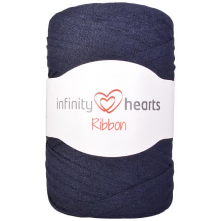 Â Infinity Hearts Ribbon Trikågarn 19 Marinblå
