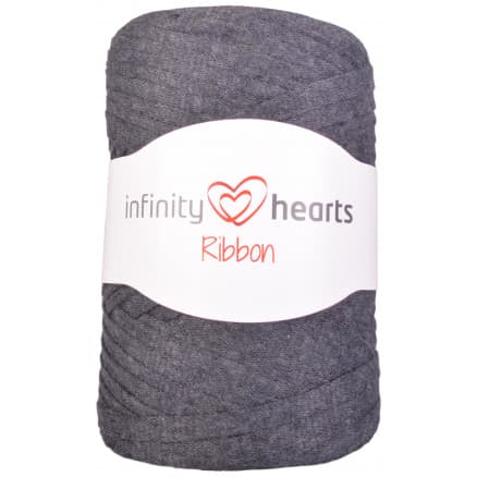 Â Infinity Hearts Ribbon Trikågarn 07 Koksgrå