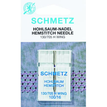 Â Schmetz Symaskinsnåle Wing / Hemstitch 130/705H Str. 100 - 1 st