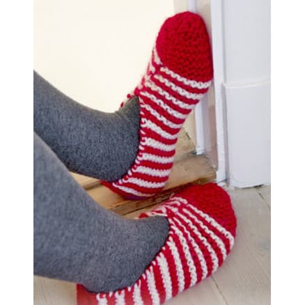 Candy Steps by DROPS Design - Tofflor Stick-mönster strl. 29/31 - 44/46