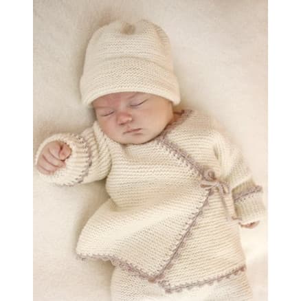 Bedtime Stories by DROPS Design - Babyjacka Stick-mönster strl. Prematur - 3/4 år