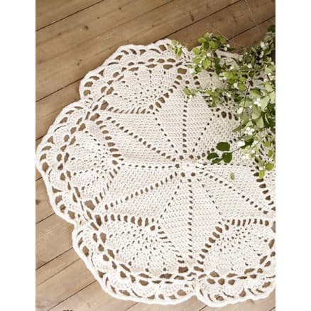 Sparkle & Shine by Drops Design - Bordsduk och julgransfilt Virkmönster 52 cm och 92 cm