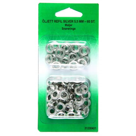 Ã–ljetter Refill 8,7mm Silver - 36 st
