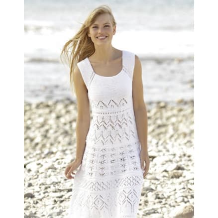 Mallorca by DROPS Design - Klänning Stick-mönster strl. S - XXXL
