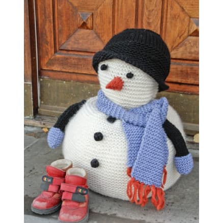 Frank by DROPS Design - Snögubbe Julpynt Stickbeskrivning 36 cm