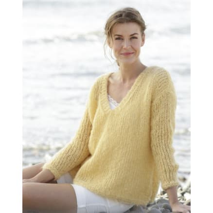 Summer Melody by DROPS Design - Tröja Stick-mönster strl. S - XXXL