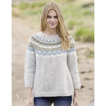 Sjona by DROPS Design - Tröja med nordiskt mönster Stick-opskrift strl. S - XXXL