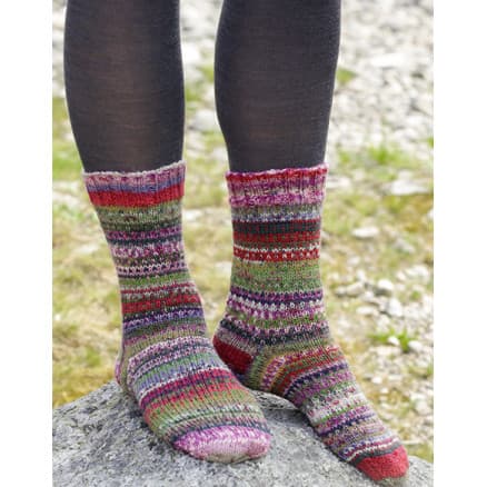 Rock Socks by DROPS Design - Sockor Stickmönster strl. 35/37 - 41/43