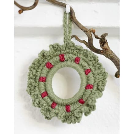 Winterberry by DROPS Design - Julkrans Virk-mönster 8,5 cm