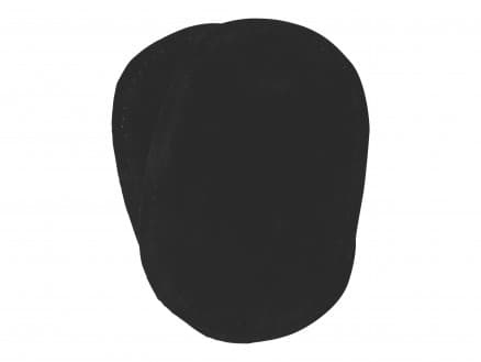 Armbågslappar Imiterat Mocka Oval Svart 10x15 cm - 2 st