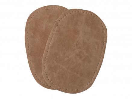 Armbågslappar Imiterat Mocka Oval Beige 10x15 cm - 2 st