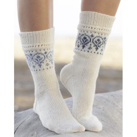 Nordic Summer Socks by DROPS Design - Sockor Stick-mönster str. 35/37 - 41/43