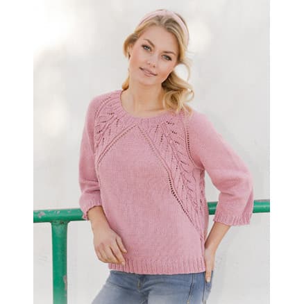 Sweet Heather by DROPS Design - Blus Stickmönster str. S - XXXL