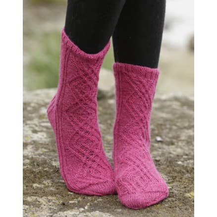 Isolde by DROPS Design - Sockor Stick-mönster strl. 35/37 - 41/43